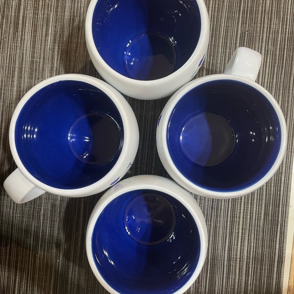 Starbucks Blue Floral Ceramic Mugs | Set of 4 | 16oz - Picture 2 of 3
